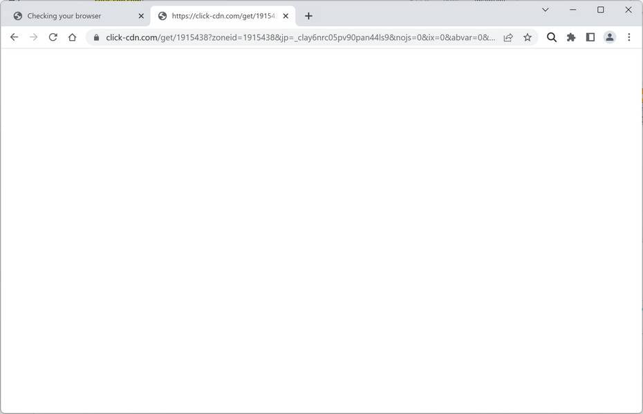 Image: Chrome browser is redirected to Click-cdn.com