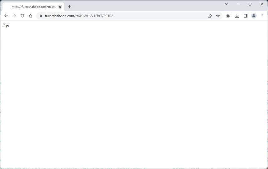 Image: Chrome browser is redirected to Furorshahdon.com