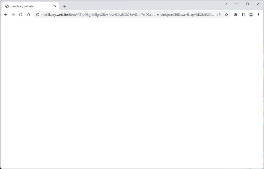 Image: Chrome browser is redirected to Mesillaary.website
