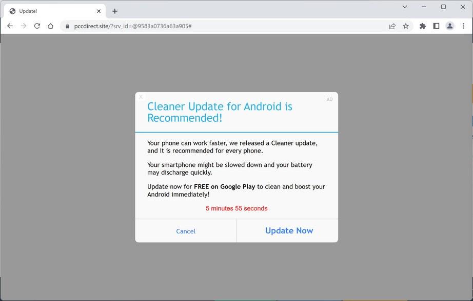 Image: Pccdirect.site browser redirect