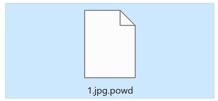 Image: File encrypted with the POWD extension