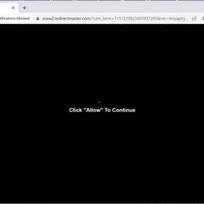 Image: Chrome browser is redirected to Redirectmaster.com