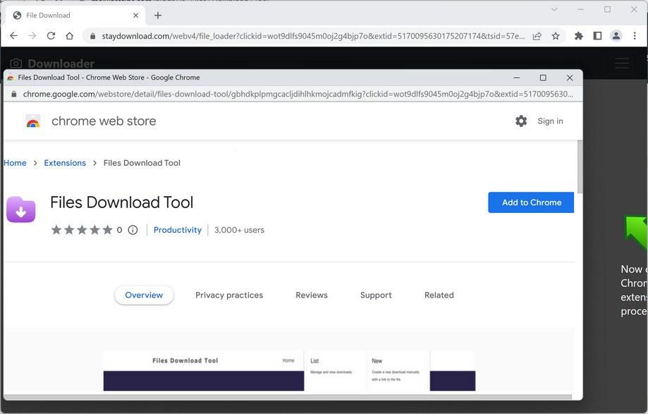 Image: Staydownload.com browser redirect