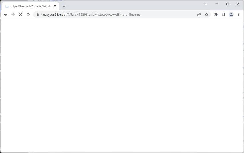 Image: Chrome browser is redirected to Easyads28.mobi