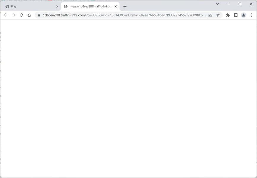 Image: Chrome browser is redirected to Traffic-links.com