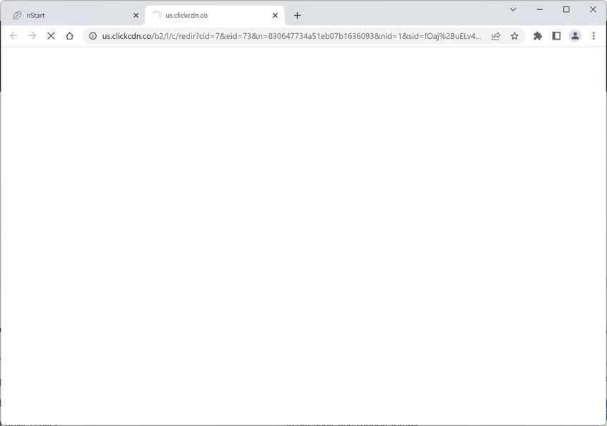 Image: Chrome browser is redirected to Us.clickcdn.co