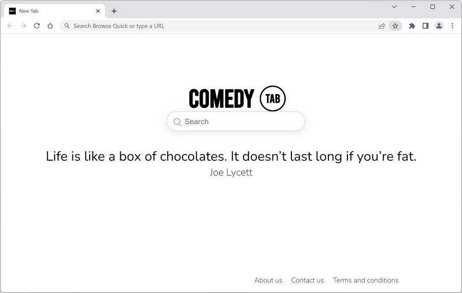 Image: ComedyTab Chrome new tab page