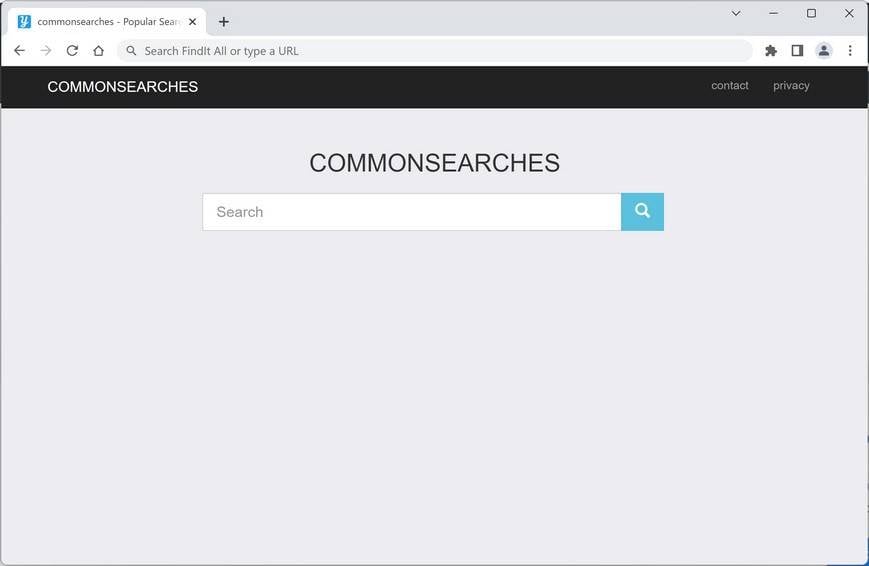 Image: Commonsearches.net browser redirect