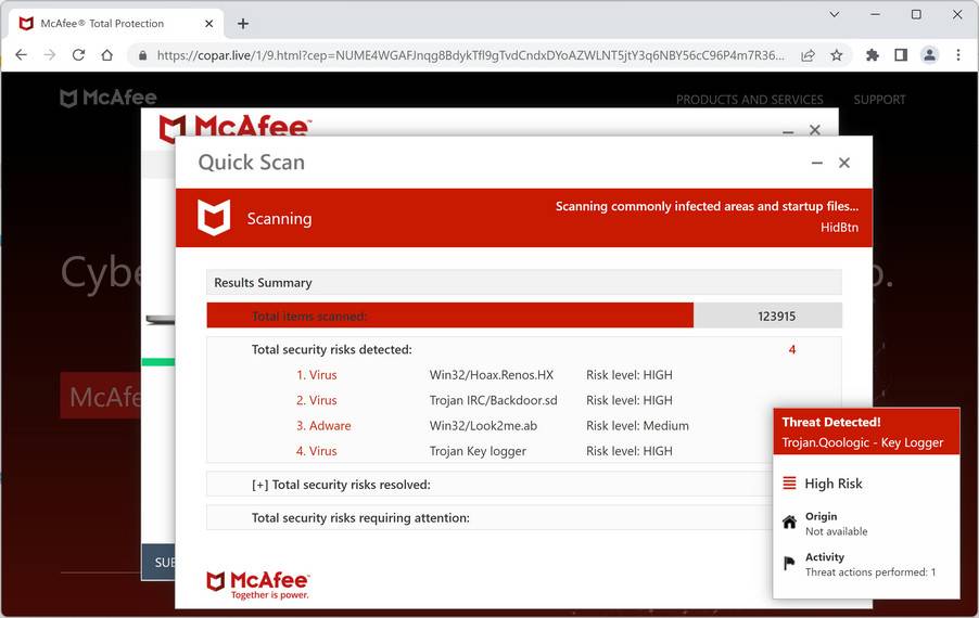 Image: Copar.live Fake Alert