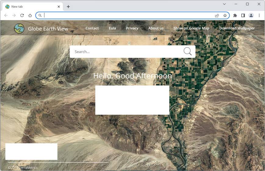 Image: Globe Earth New Tab redirect