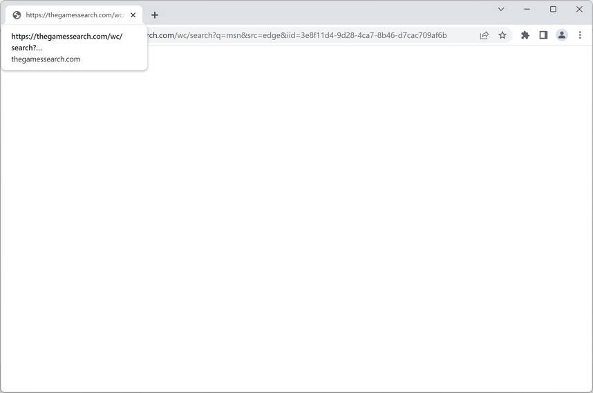 Image: Thegamessearch.com browser redirect