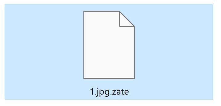 Image: File encrypted by the ZATE Ransomware