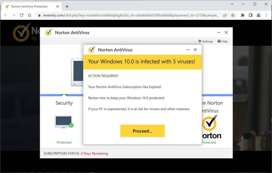 Image: Insemity.com Fake Alert