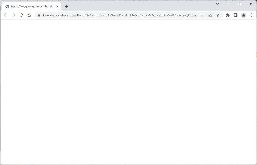 Image: Chrome browser is redirected to Keygwenquetecentbef.tk