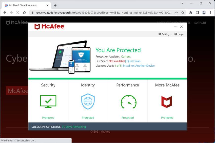Image: Mydatadefenciveguard.site Fake Alert