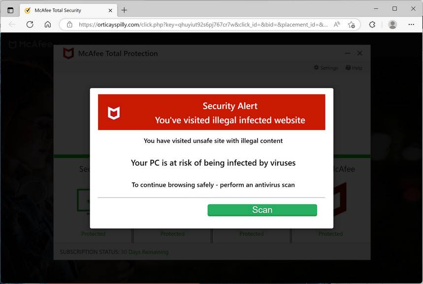 Image: Orticayspilly.com Fake Alert