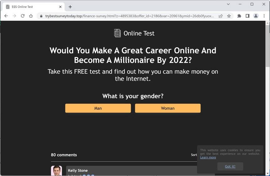Image: Trybestsurveytoday.top Fake Amazon Survey