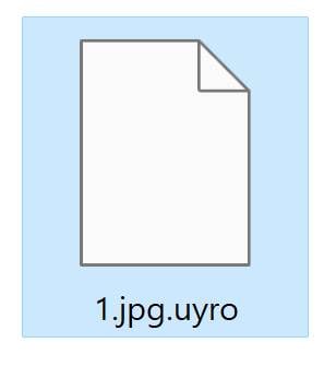 Image: File encrypted by the UYRO Ransomware