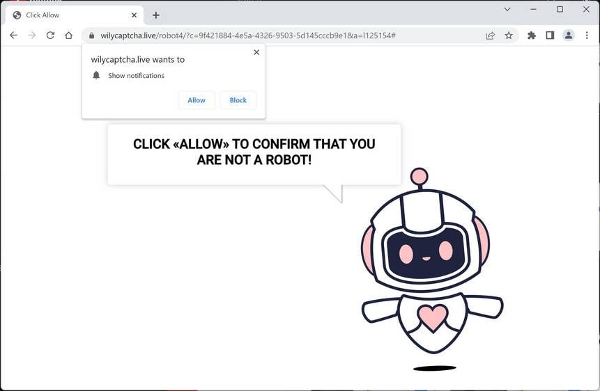 Image: Wilycaptcha.live Ads