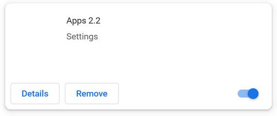 Image: Apps 2.2 Chrome Extension