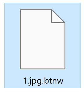Image: File encrypted by the BTNW Ransomware
