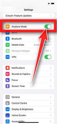 Disable Airplane Mode