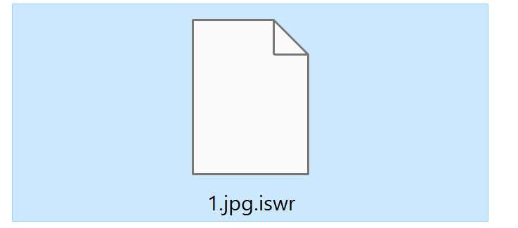 Image: File encrypted by the ISWR Ransomware