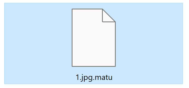 Image: File encrypted by the MATU Ransomware