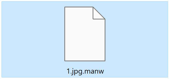 Image: File encrypted by the MANW Ransomware