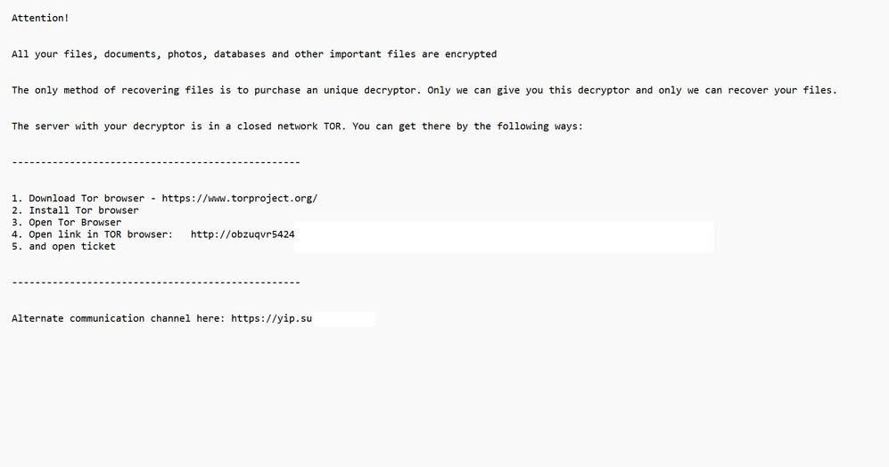 Image: OBZ ransomware