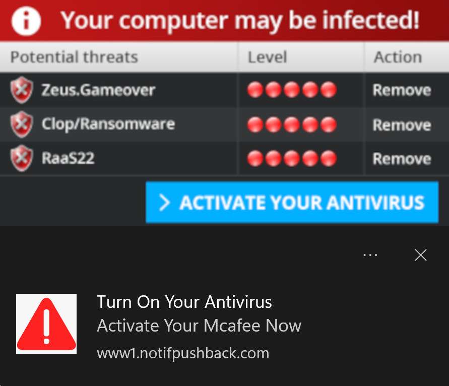 Image: RaaS22 Pop-up Ads Scam