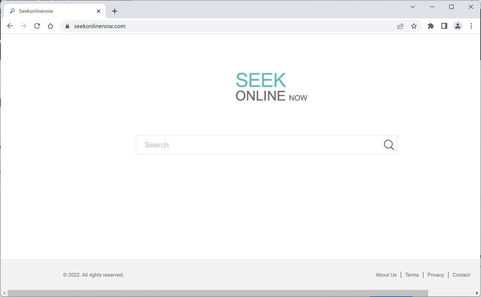 Image: Seekonlinenow.com browser redirect