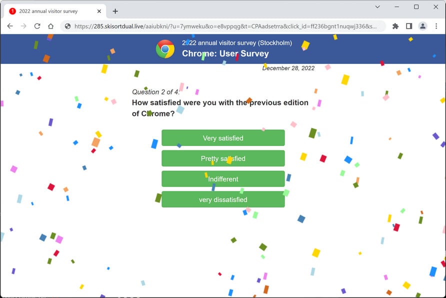 Image: Skisortdual.live Fake Amazon Loyalty Program Survey