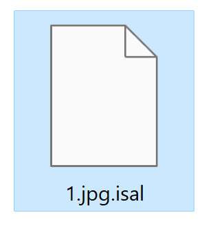 Image: File encrypted by the ISAL Ransomware