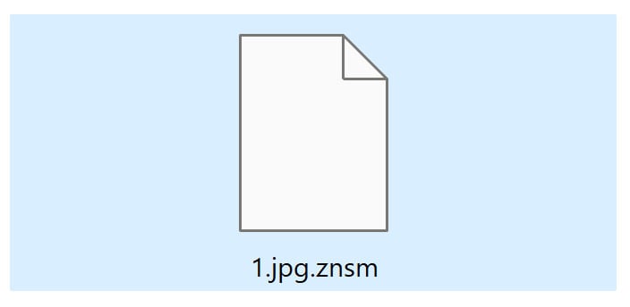 Image: File encrypted by the ZNSM Ransomware
