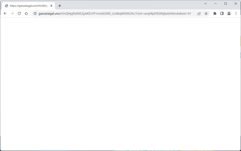 Image: Chrome browser is redirected to Gaesataigal.uno