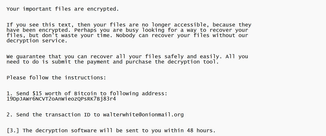 Image: Bettercallsaul ransomware