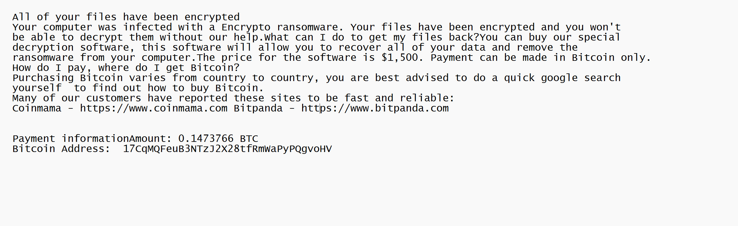 Image: Encrypto ransomware