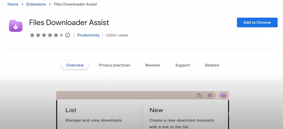 Image: Files Downloader Assist Chrome Extension