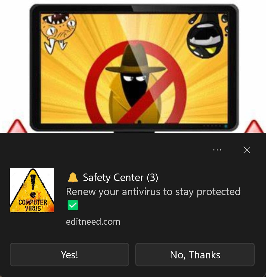 Image: Renew Your Antivirus To Stay Protected Pop-up Ads