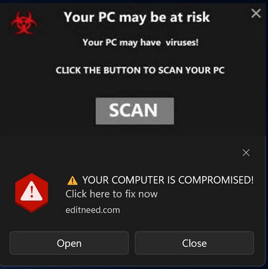 erectie Sta op van mening zijn Remove “Your PC May Be At Risk” Pop-up Ads [Virus Removal]