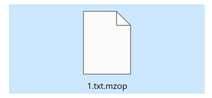 Image: File encrypted by the MZOP Ransomware