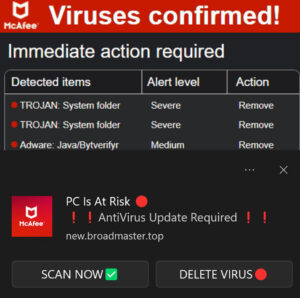 Remove "McAfee Viruses Confirmed" Pop-ups [Virus Removal]