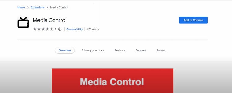 Image: Media Control Chrome Extension
