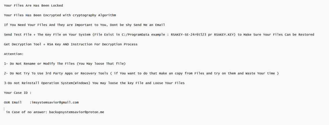 Image: MrWhite ransomware