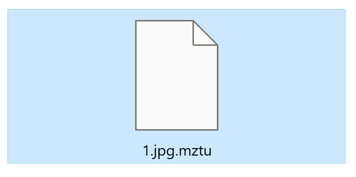 Image: File encrypted by the MZTU Ransomware