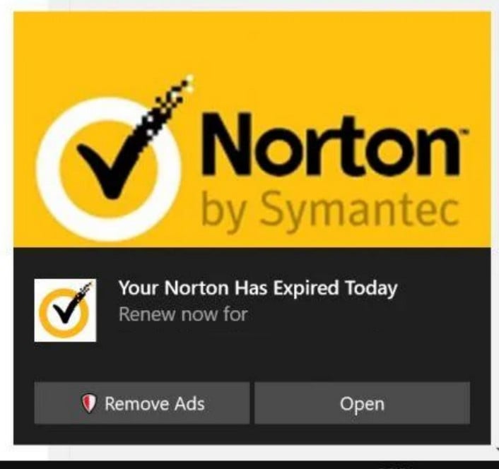 remove norton security scan