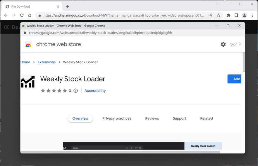 Image: Weekly Stock Loader Chrome Extension