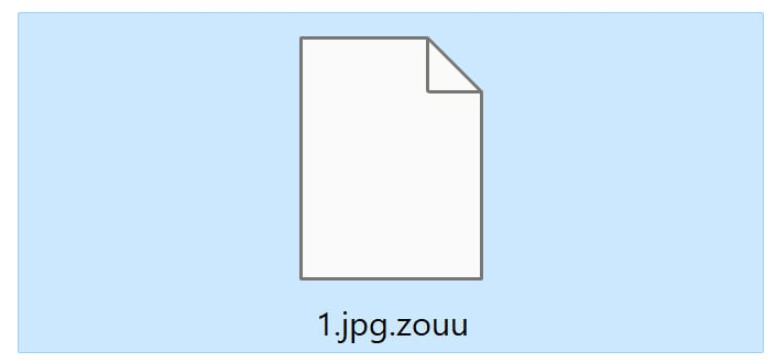 Image: File encrypted by the ZOUU Ransomware