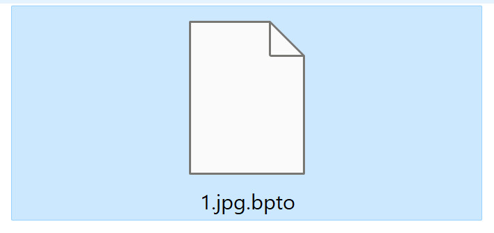 Image: File encrypted by the BPTO Ransomware